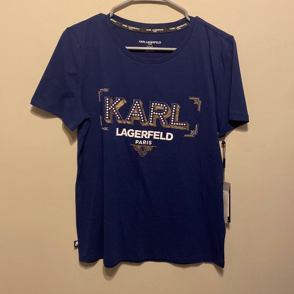 Karl Lagerfield Navy Blouse